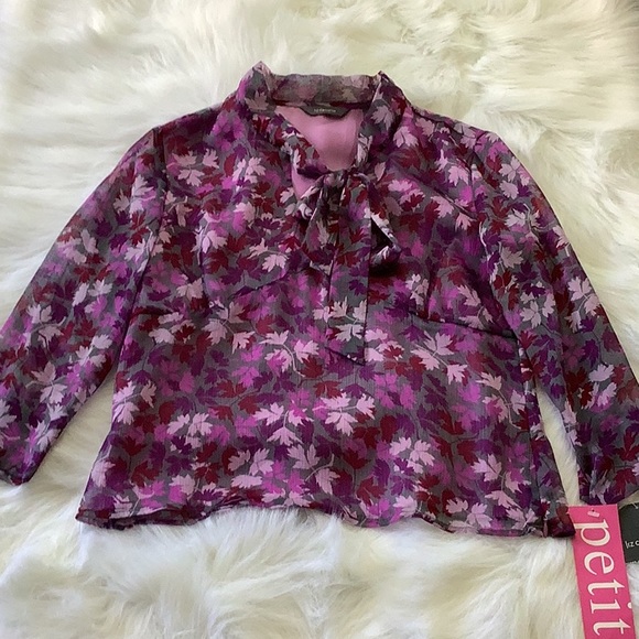 ⭐️HP⭐️LIZ CLAIBORNE Floral Blouse - Picture 9 of 15
